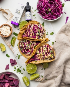Purple Potato Tacos for Care by Design / CannaCraft